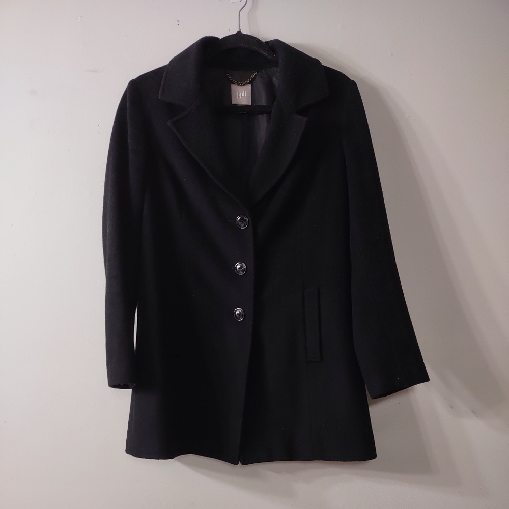 J Jill Wool Blend Peacoat, Midi Length, Size XS